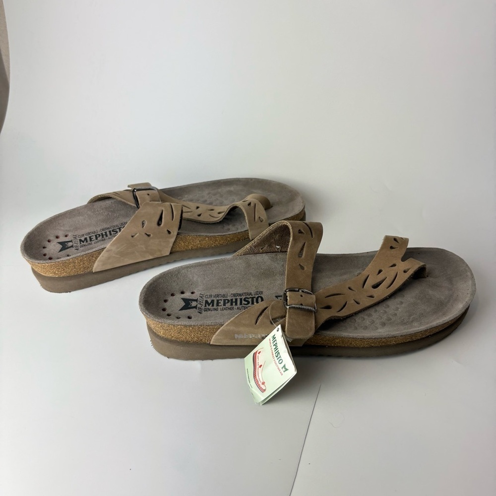 NWT Mephisto Helen Slide Sandals Suede Cutout - Picture 3 of 7